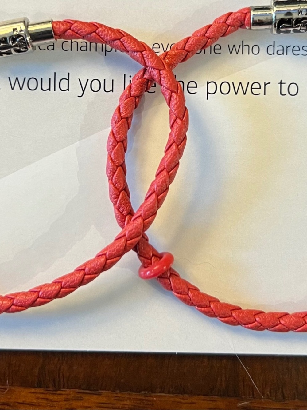 World Soccer 2026 Souvenir leather bracelet - red with many spacers